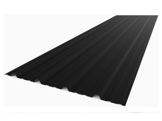 [CHA-TRAP-NEGRA-1.5] Chapa Trapezoidal T101 C.25 Prepintado Negra x 1.50 m